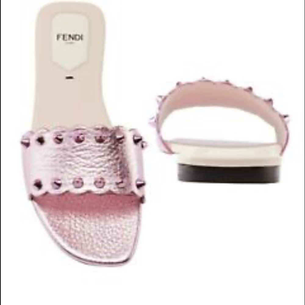 Pink Studded Fendi slides 37 (7)